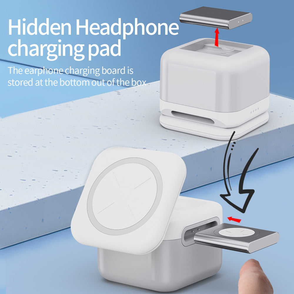 3-In-1 Wireless Charger with Hidden Removable