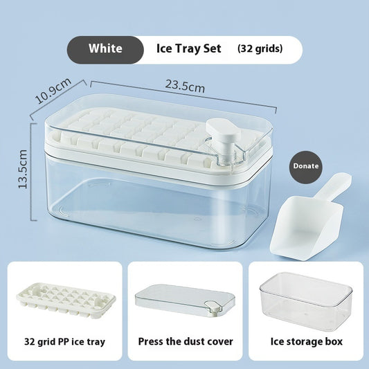 Household Press Ice Cube Tray Box