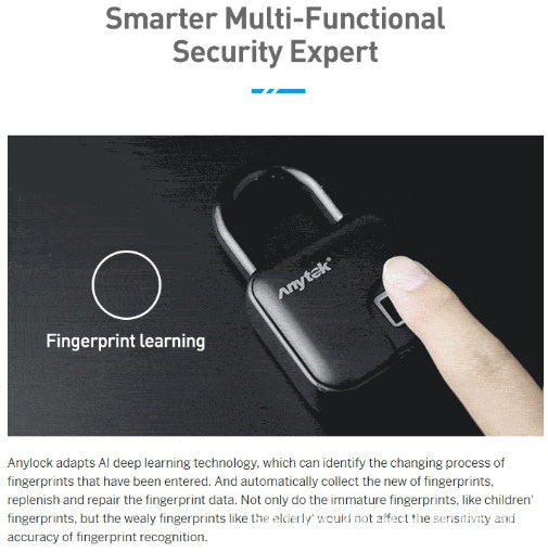 Smart Waterproof Fingerprint Padlock